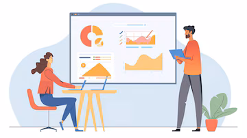 Colorful data visualization dashboard 